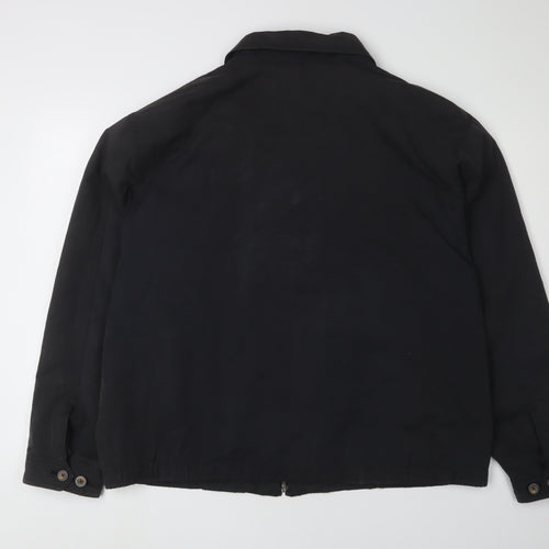 Eddie Bauer Men's Black Windbreaker Jacket L