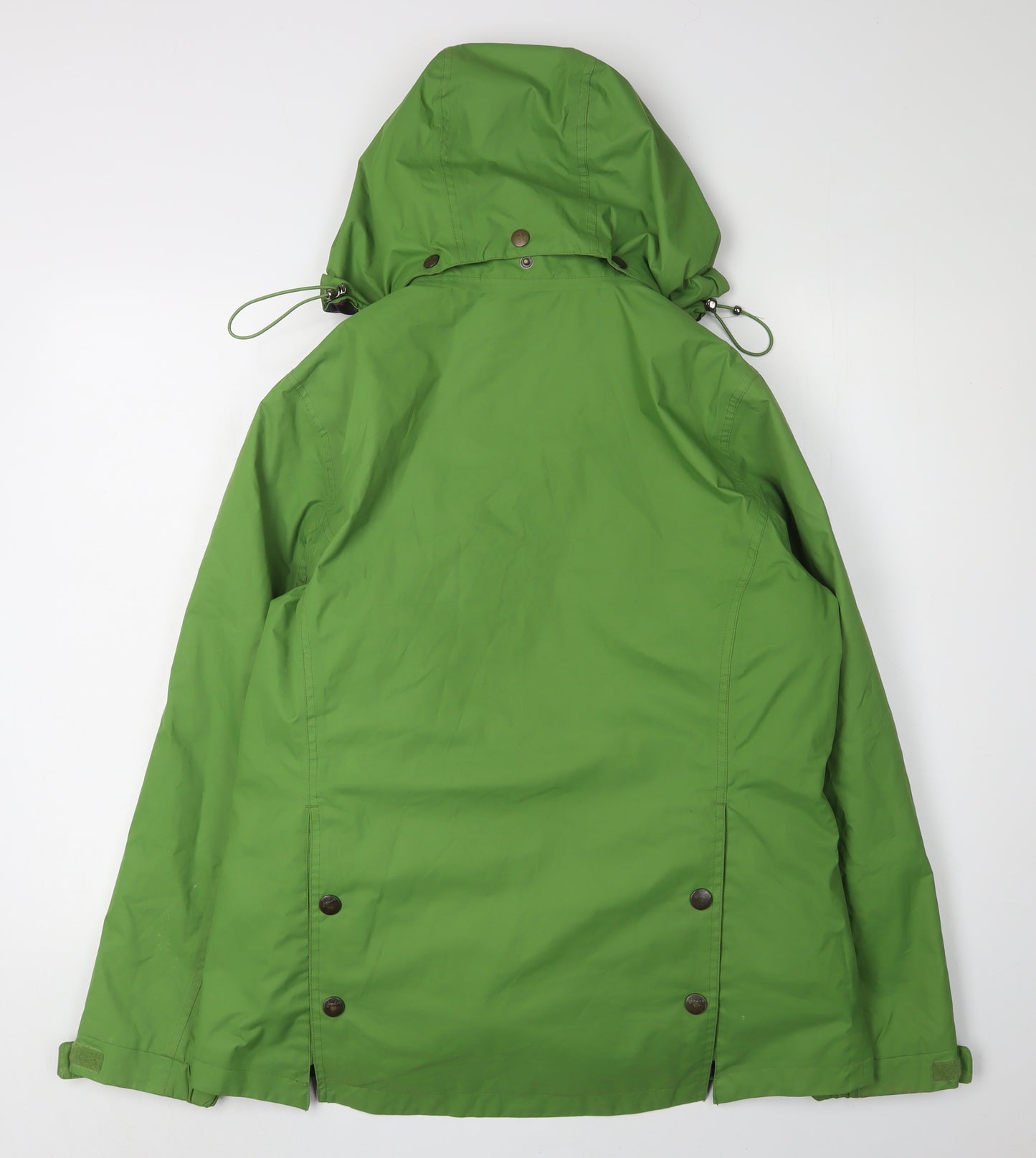 Joules Women's Green Rain Coat Jacket Size 12 - Stylish & Functional