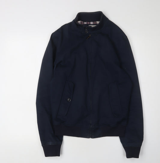 Zara Man Navy Bomber Jacket S - Stylish & Versatile