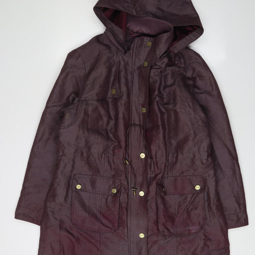 Marks and Spencer Women's Purple Parka Coat Size 16