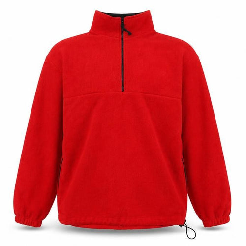 Prospirit Men's Red Fleece 1/2 Zip Sweatshirt M