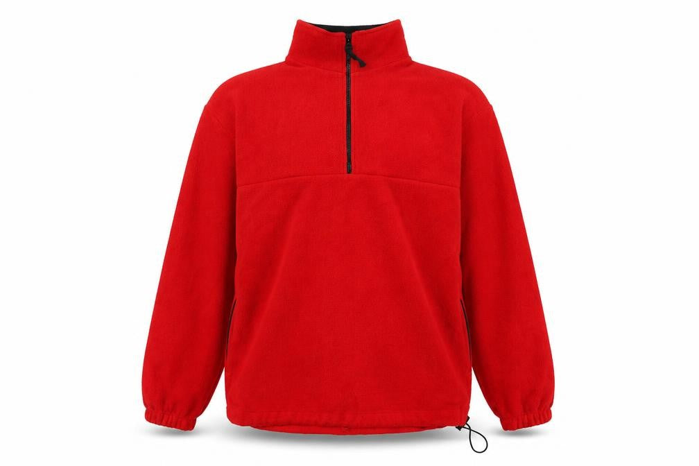 Prospirit Men's Red Fleece 1/2 Zip Sweatshirt M