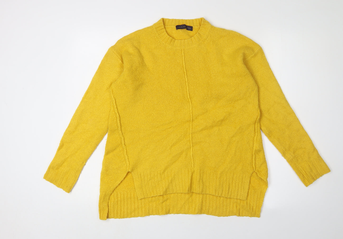 Marks and Spencer Women's Yellow Pullover Jumper S