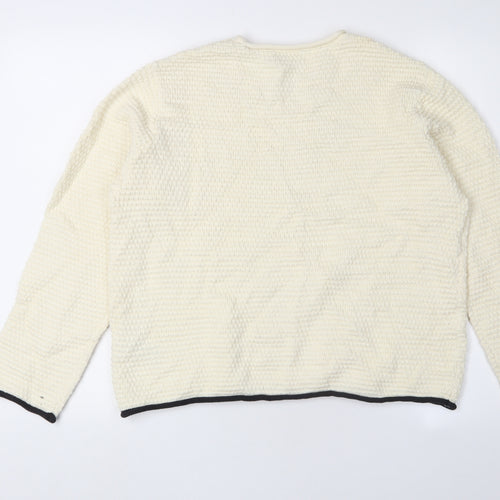 Marks and Spencer Women's Ivory Medium Waffle-Knit Jumper