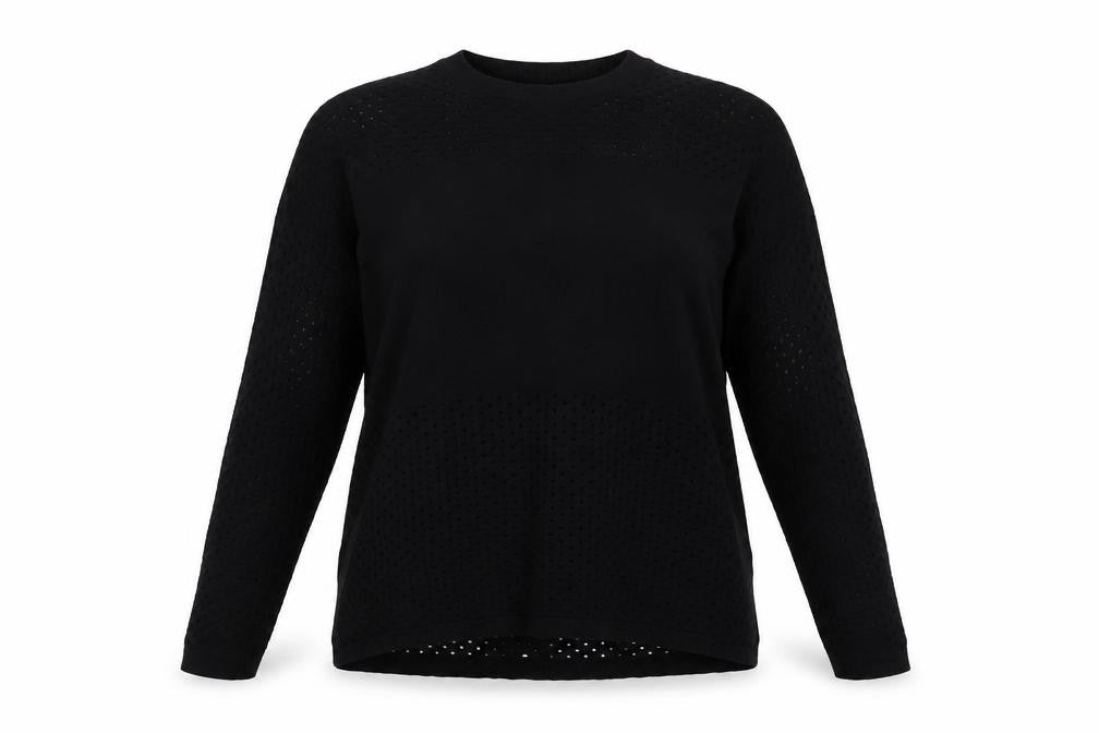 Front view of Topshop Women's Black Knit jumper, size 8
