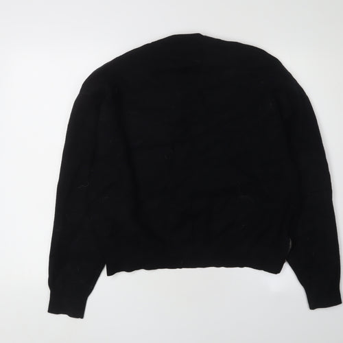 Zara Women's Black Knit Jumper, Size S, Crew Neck