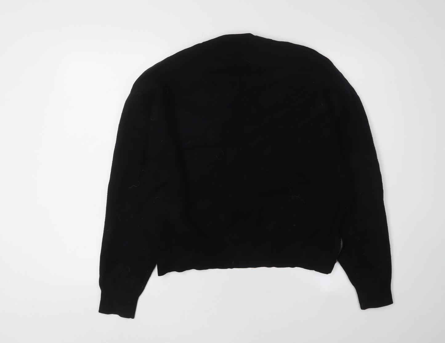 Zara Women's Black Knit Jumper, Size S, Crew Neck