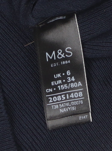 Marks and Spencer Women's Black Jumper Size 6