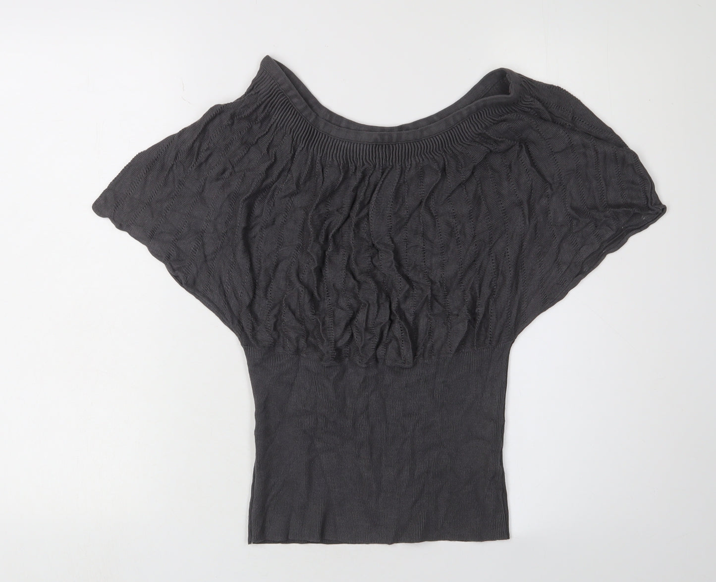 Apricot Women's Black Knit Jumper, Medium, Cable-Knit
