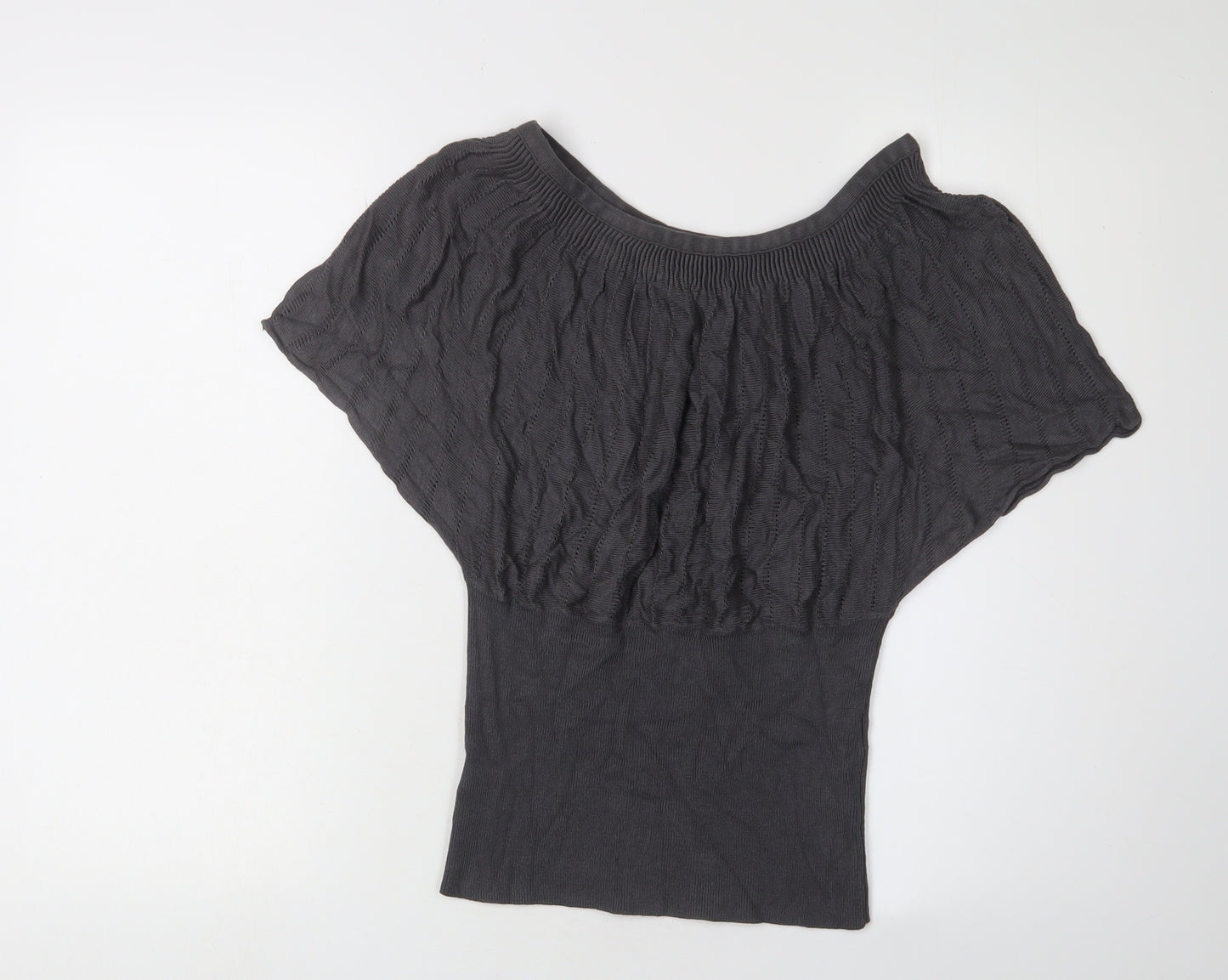 Apricot Women's Black Knit Jumper, Medium, Cable-Knit