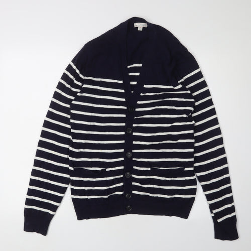 Gap Women's Black Striped Cardigan Size S V-Neck