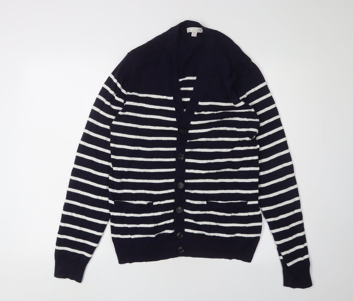 Gap Women's Black Striped Cardigan Size S V-Neck