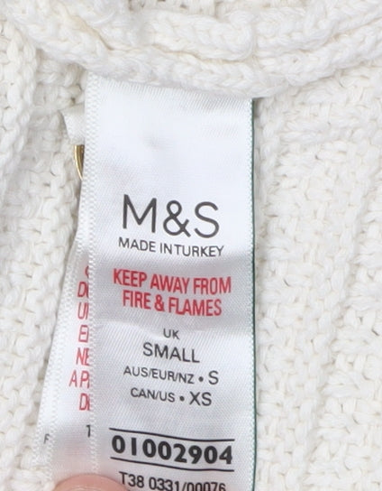 Marks & Spencer Women's White Cardigan, Small