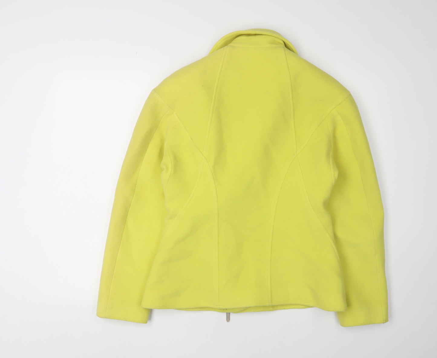 Karen Millen Women's Yellow Motorcycle Jacket Size 14