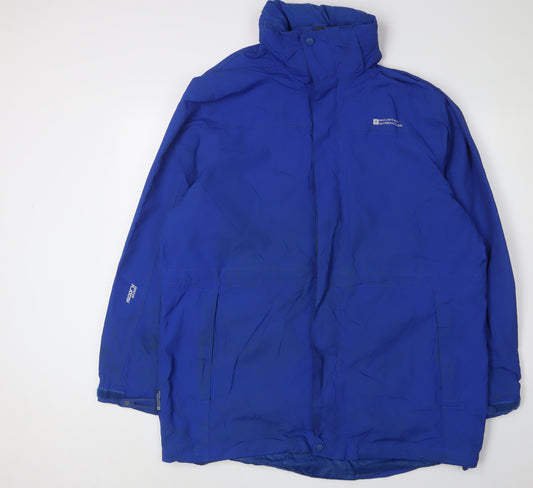 Mountain Warehouse Men's Blue Waterproof Parka Jacket L