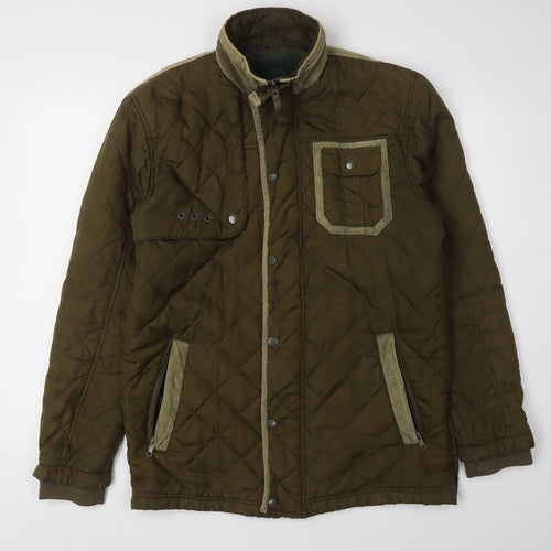 Nicholas Deakins Men's Green Quilted Jacket, Medium