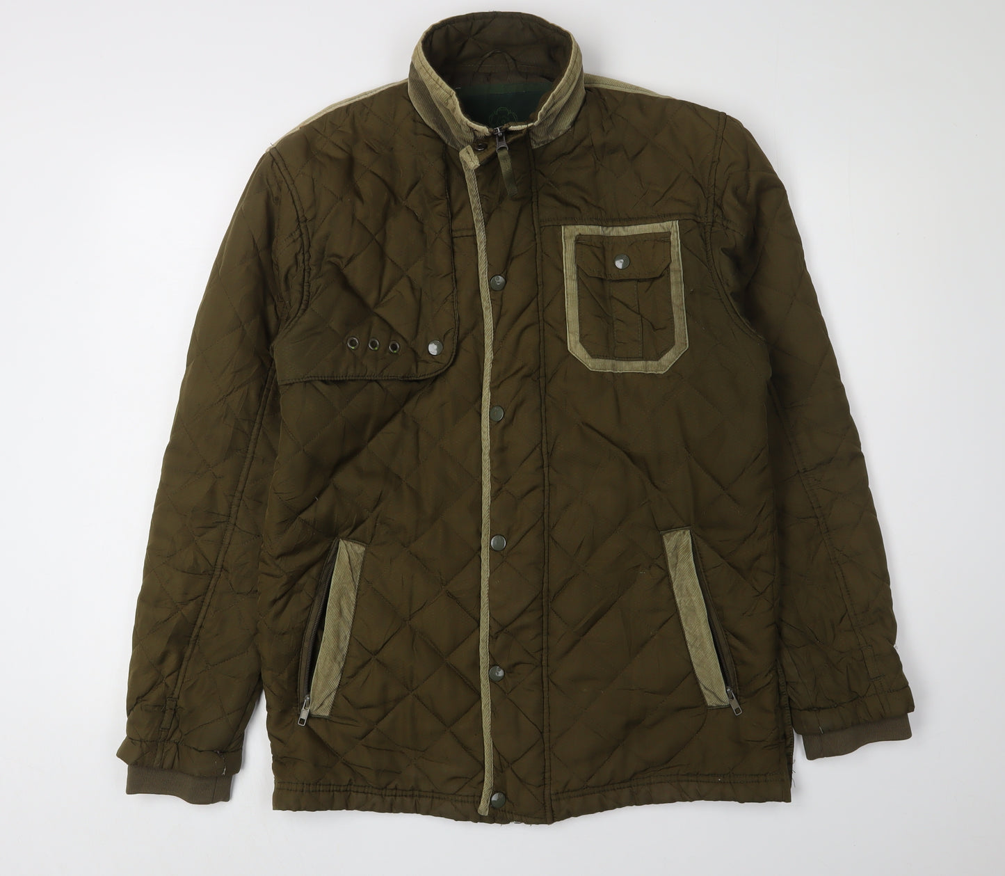 Nicholas Deakins Men's Green Quilted Jacket, Medium