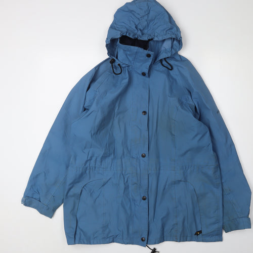 Regatta Women's Blue Rain Coat UK 12 Hooded Jacket