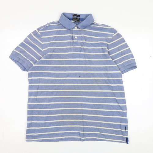 Newport Blues Men's Blue Striped Polo Shirt Size 12