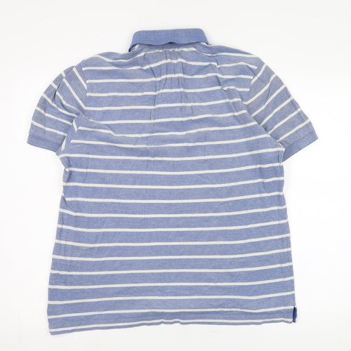 Newport Blues Men's Blue Striped Polo Shirt Size 12