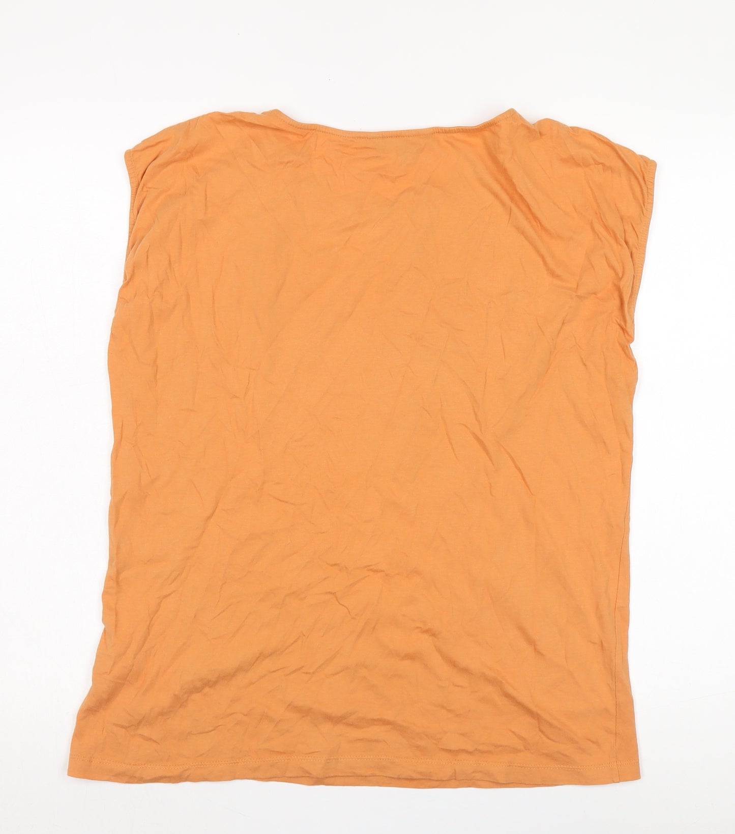 French Connection Women's Orange Sequin T-Shirt M