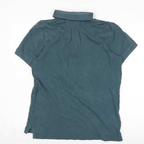 Tommy Hilfiger Green Men's Polo, Size L, Comfortable Slim Fit