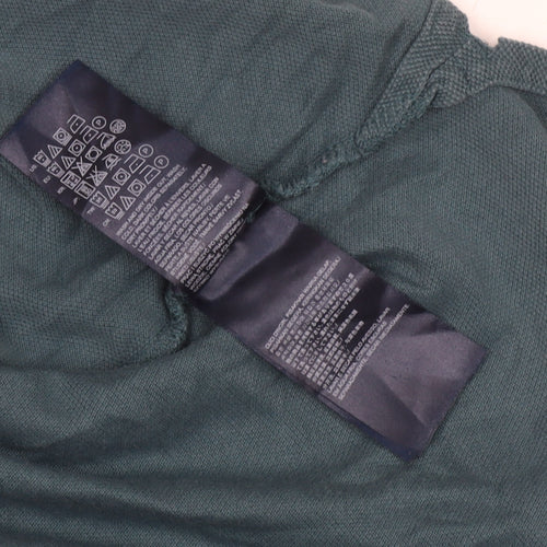 Tommy Hilfiger Green Men's Polo, Size L, Comfortable Slim Fit