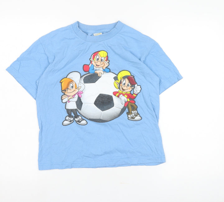 Alstyle Boys Blue Cartoon Graphic T-Shirt, Medium, Casual Wear