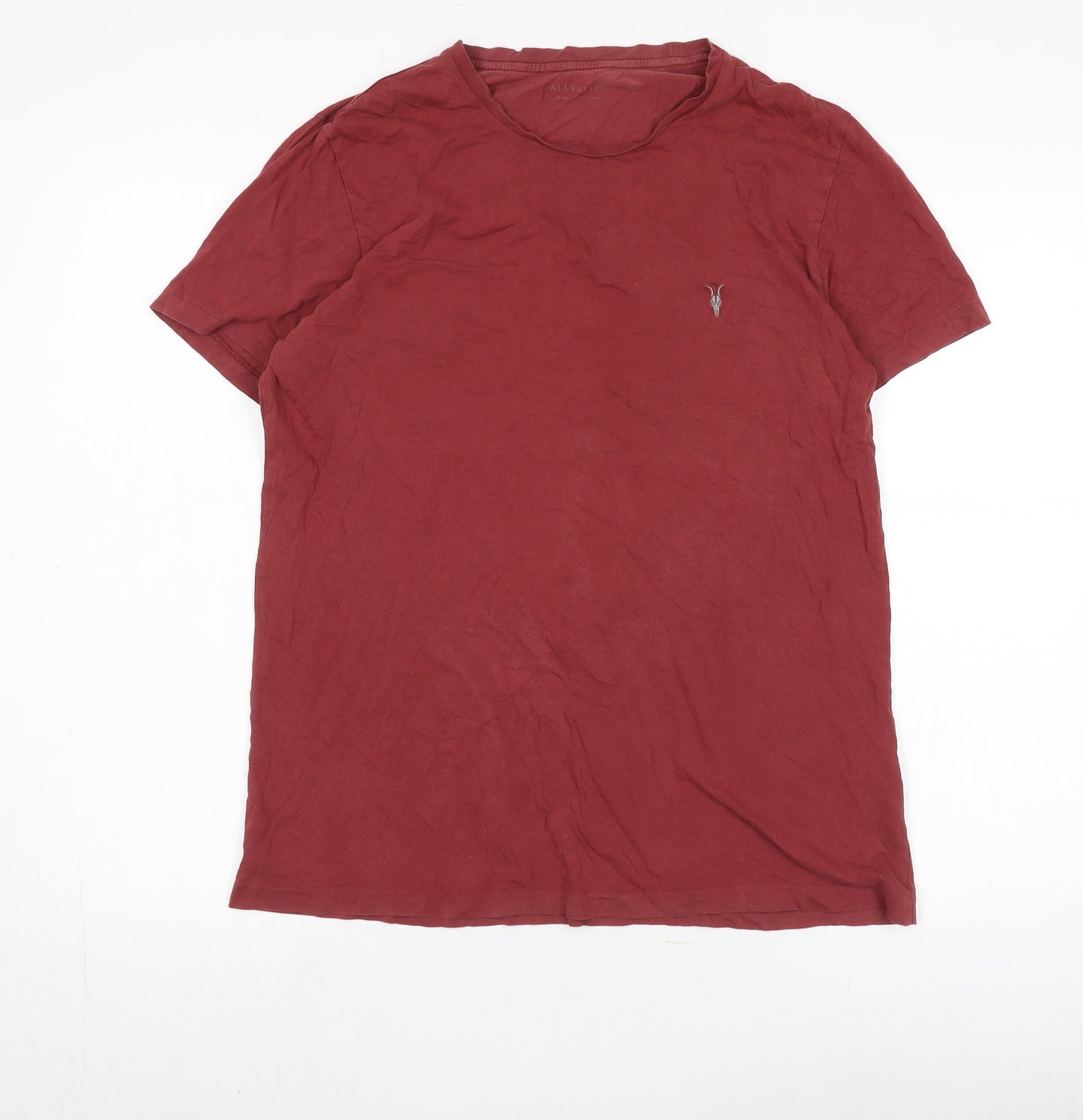 AllSaints Men's Red Cotton T-Shirt M