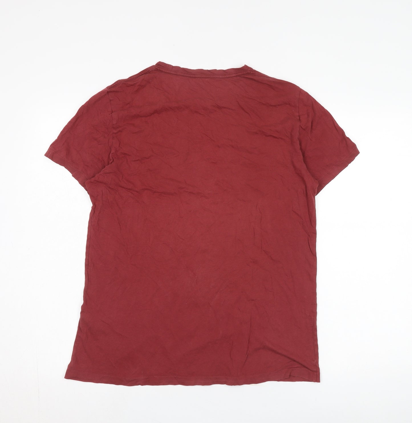 AllSaints Men's Red Cotton T-Shirt M