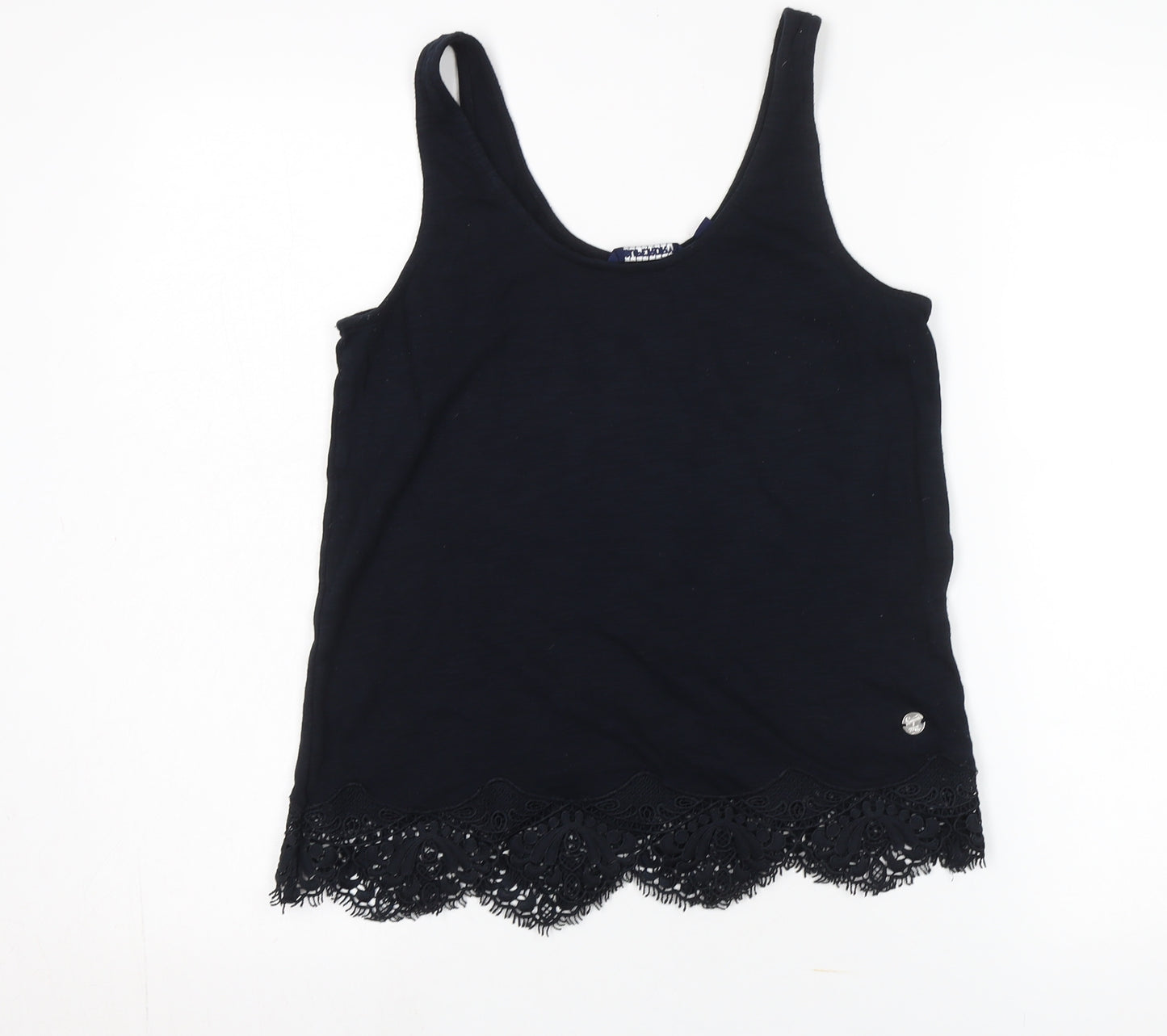 Superdry Women's Black Lace Tank Top - Size M