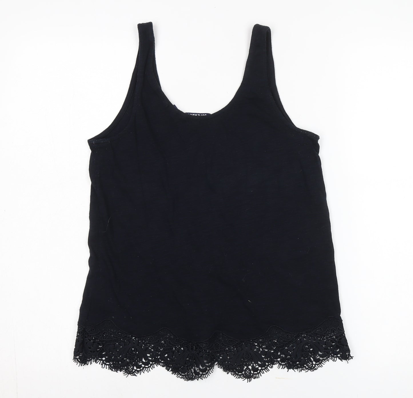 Superdry Women's Black Lace Tank Top - Size M