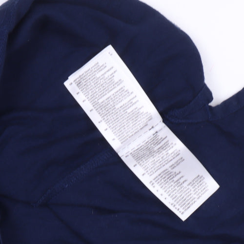 Adidas Blue Casual T-Shirt, Unisex S, Crew Neck