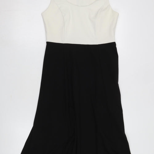 GAP Women's Black & White Colourblock Dress Size 6