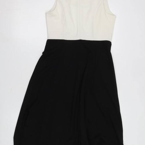 GAP Women's Black & White Colourblock Dress Size 6