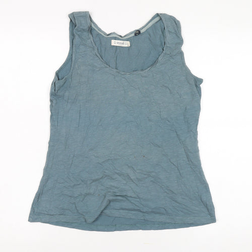 Seasalt Women's Blue Size 12 Tank Top - 100% Cotton