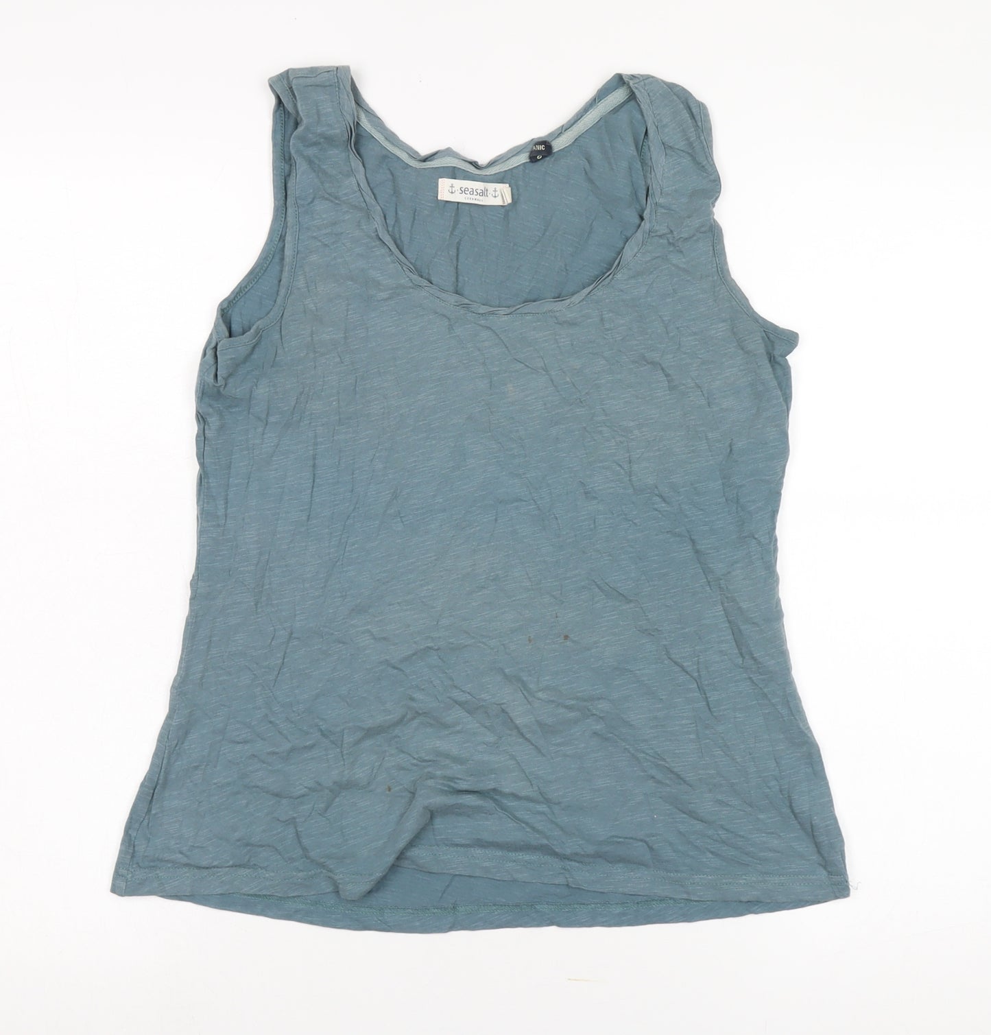 Seasalt Women's Blue Size 12 Tank Top - 100% Cotton