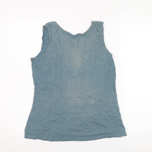 Seasalt Women's Blue Size 12 Tank Top - 100% Cotton