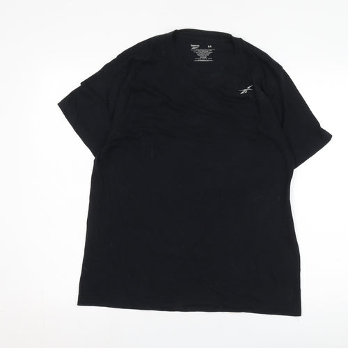 Reebok Men's Black Short Sleeve T-Shirt - Medium