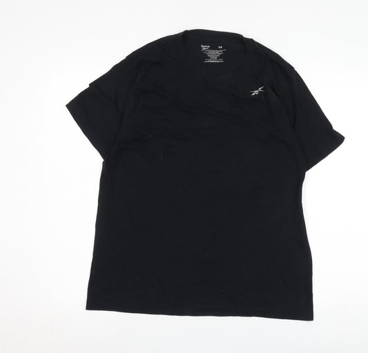 Reebok Men's Black Short Sleeve T-Shirt - Medium