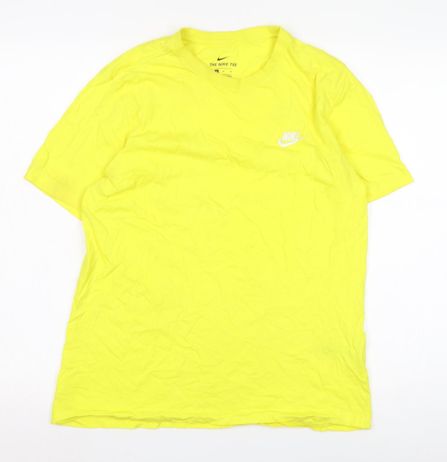 Nike Men's Yellow Crew Neck T-Shirt Medium