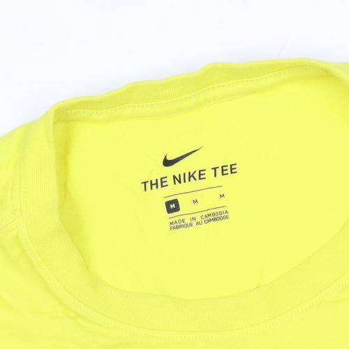 Nike Men's Yellow Crew Neck T-Shirt Medium