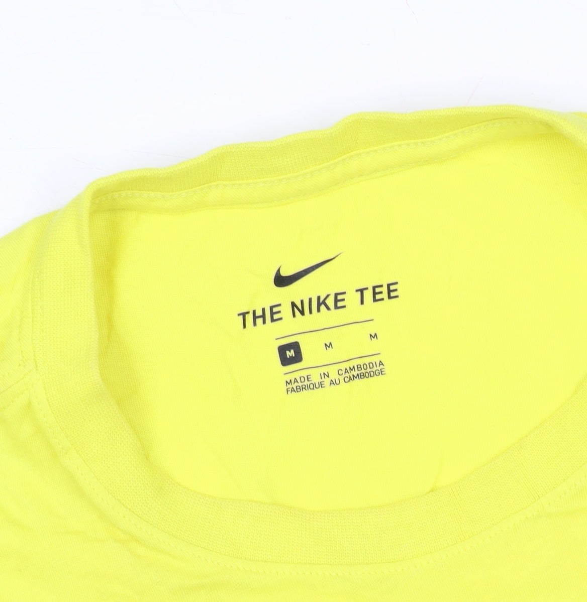 Nike Men's Yellow Crew Neck T-Shirt Medium