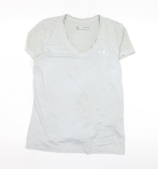 Under Armour Women's White V-Neck Relaxed T-Shirt S