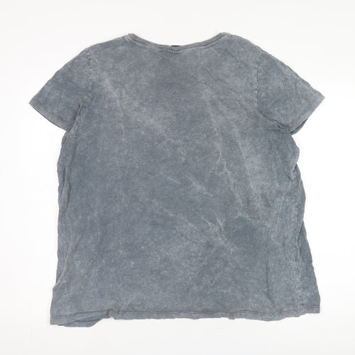 Disney Grey Unisex Adults T-Shirt Size 18/20 Casual Cartoon