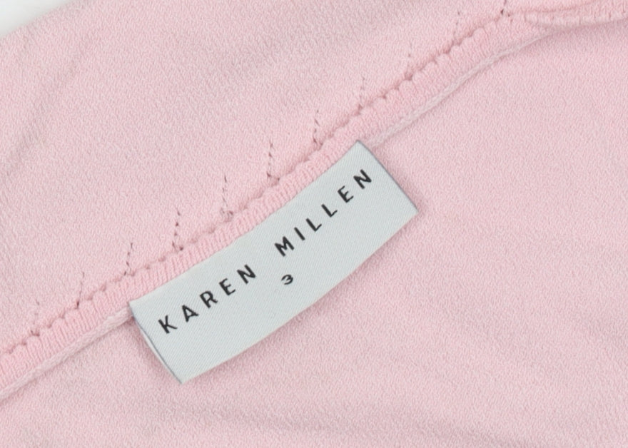 Karen Millen Women's Pink Sleeveless Vest Jumper