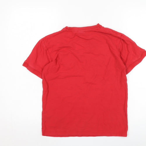 Boys Red XS England Football T-Shirt with Embroidered Logo