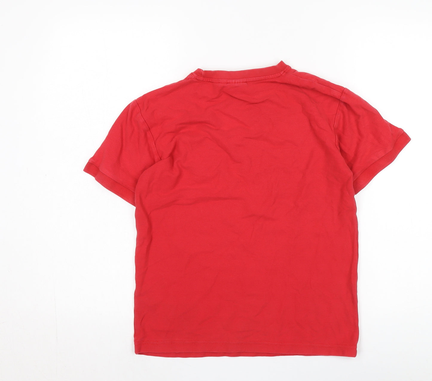 Boys Red XS England Football T-Shirt with Embroidered Logo
