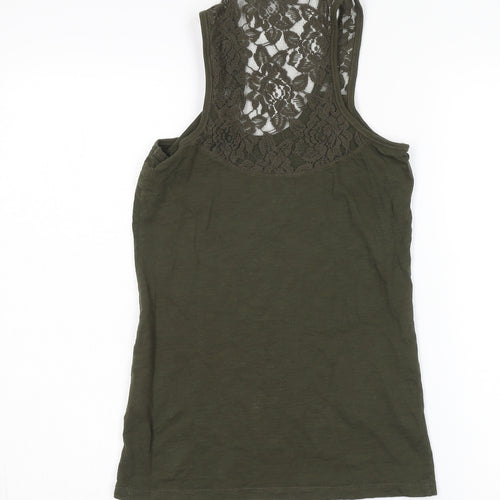 Superdry Women's Olive Lace Tank, 2XS - Casual Summer Basic