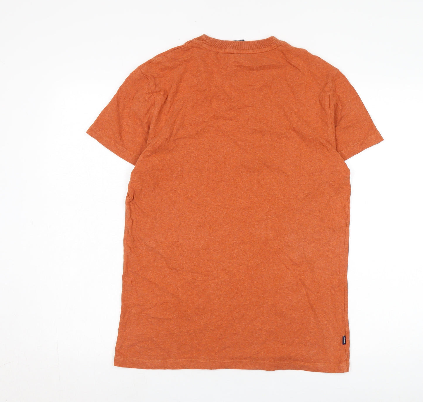 Superdry Men's Orange T-Shirt, Size S, Logo Accent